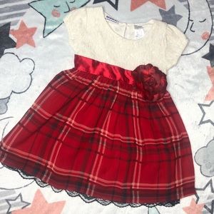Cute Red and Black Plaid Dress Perfect for Holidays! Sz 3T